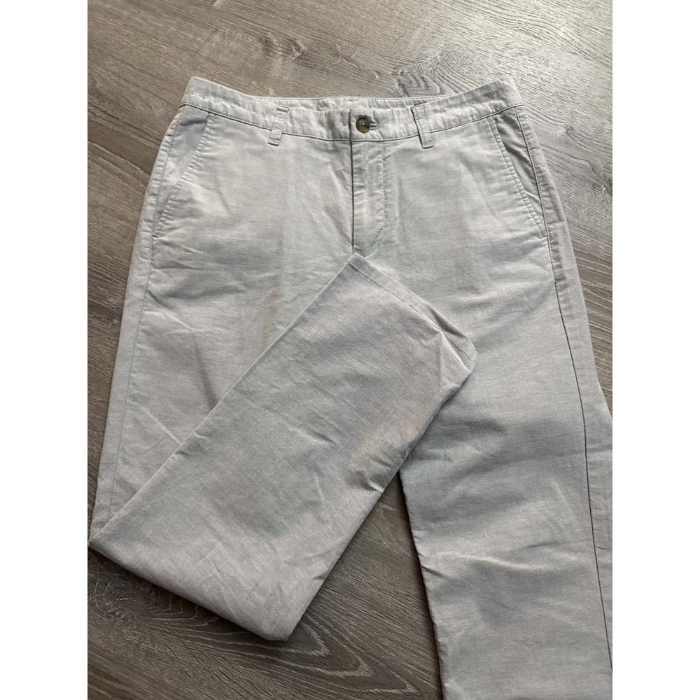 Bonobos Boot Fit Chino Pants Men 32x30 Grey Cotton Slim Slacks Casual lightweigh